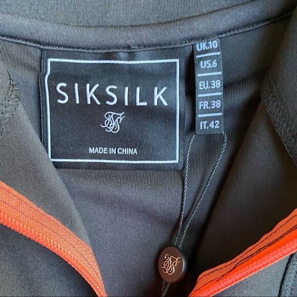 Sik Silk Advantage 1/4 Zip Track Top Black Grey Sz US 6 NWT - Picture 9 of 9